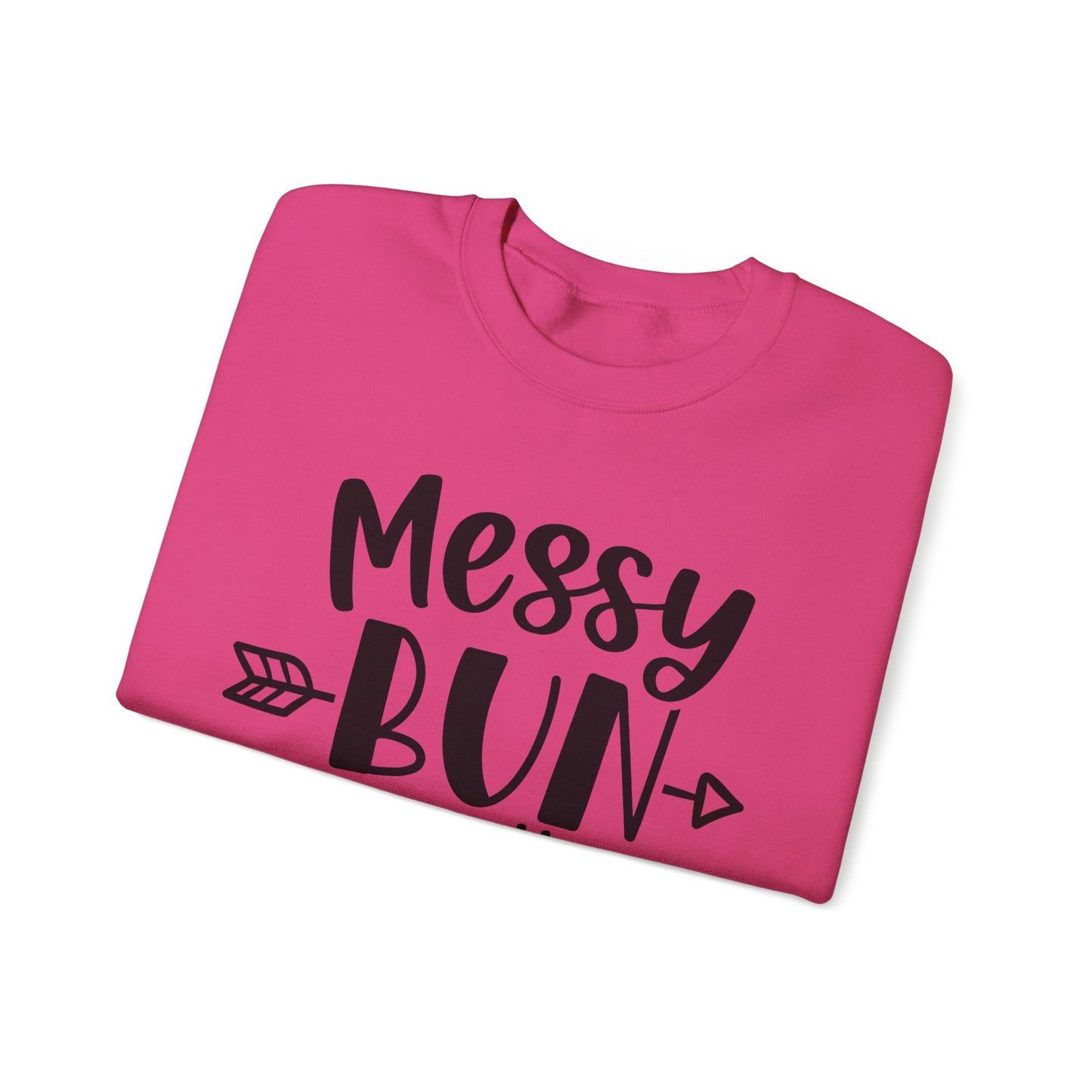 Messy Bun Mom Life Crewneck Sweatshirt - Unisex Heavy Blend™