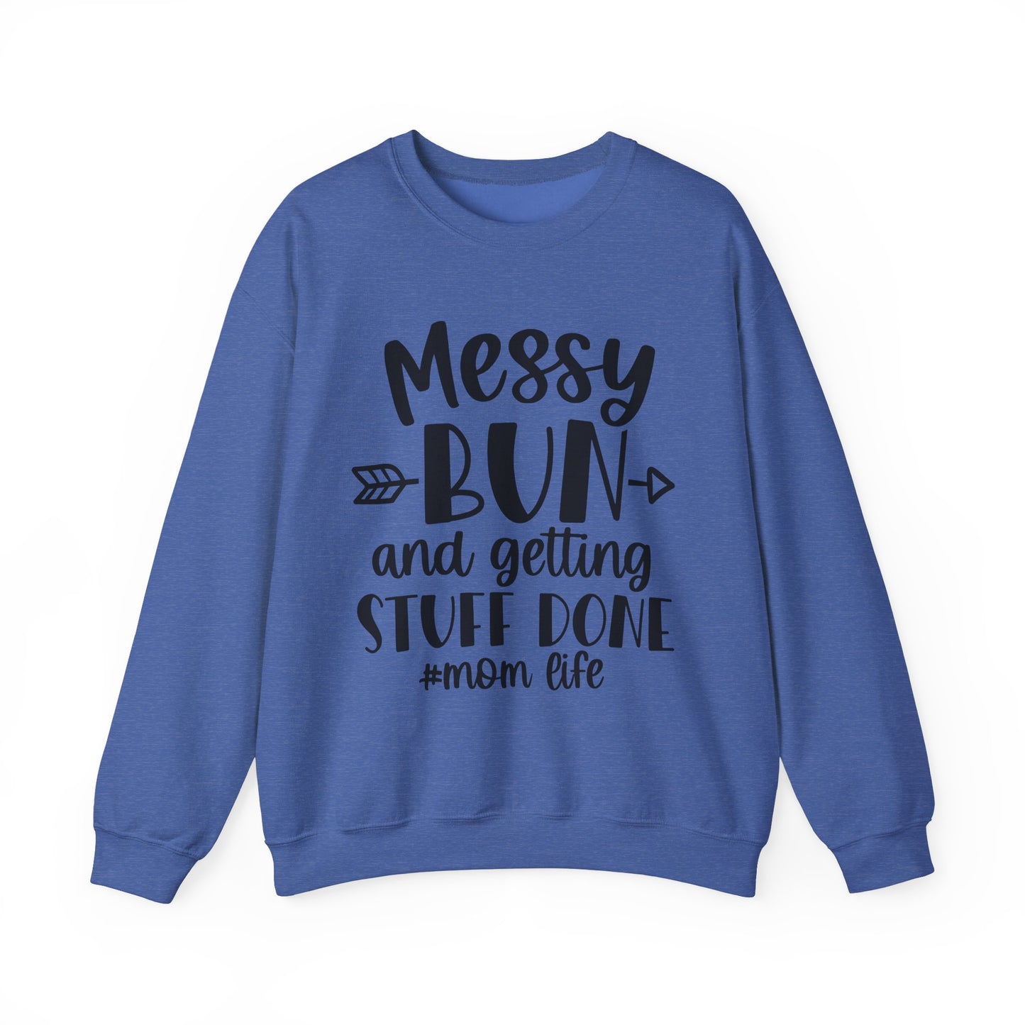 Messy Bun Mom Life Crewneck Sweatshirt - Unisex Heavy Blend™