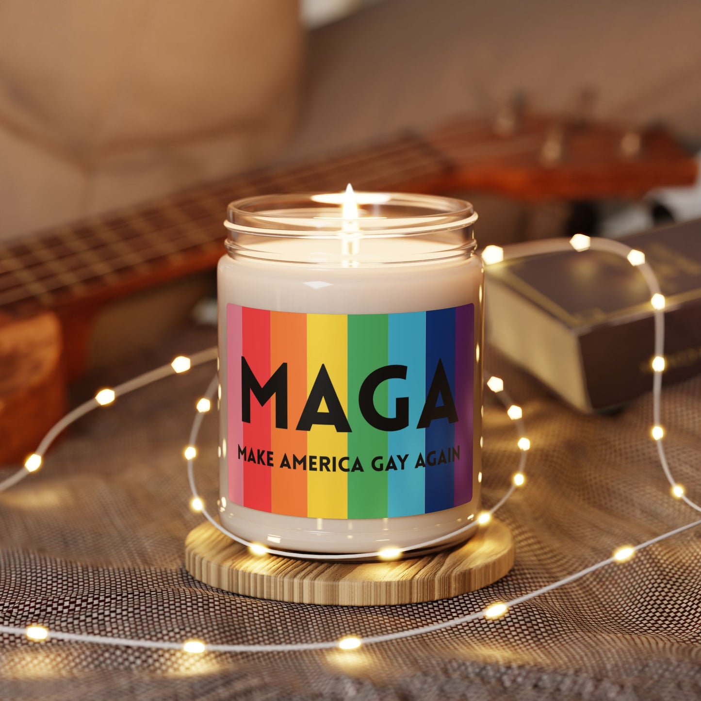Rainbow Pride Scented Soy Candle - Make America Gay Again, 9oz
