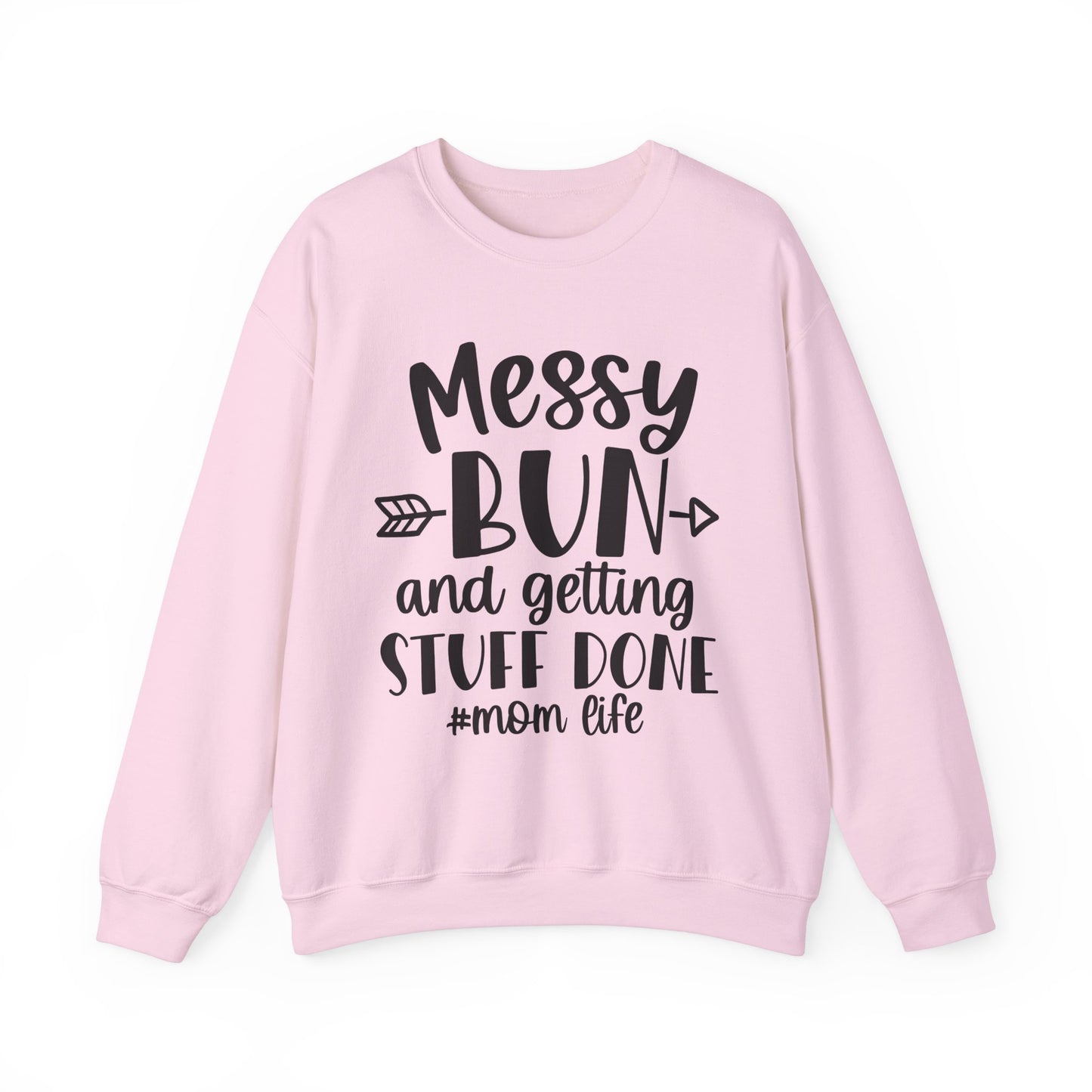 Messy Bun Mom Life Crewneck Sweatshirt - Unisex Heavy Blend™