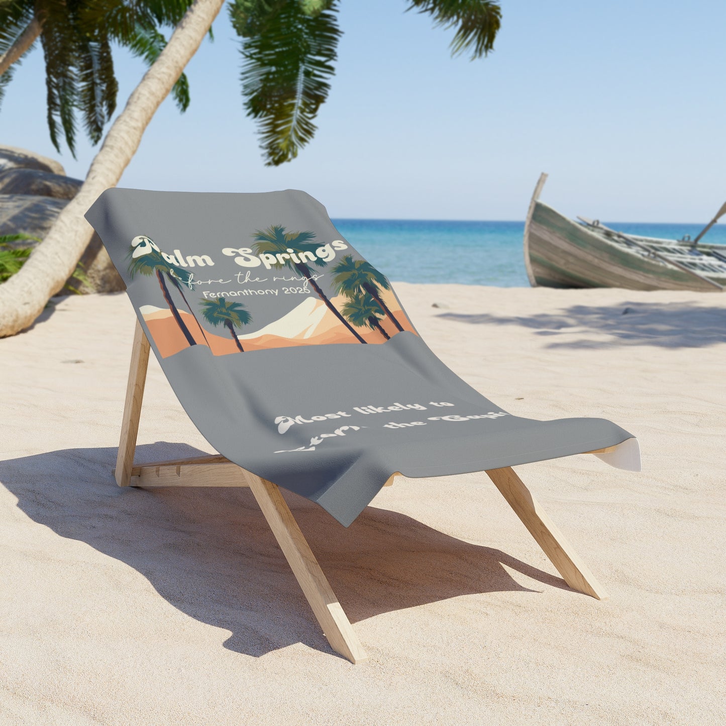 Coastal Vibes Beach Towel | Palm Springs Design, Summer Essentials, Poolside Accessory, Vacation Must-Have, Unique Gift