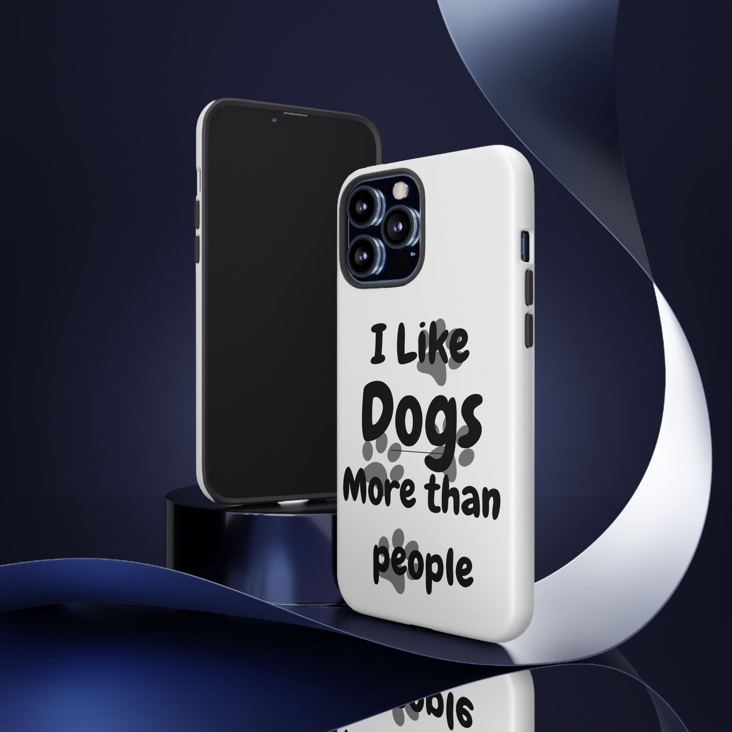 Dog Lover Tough Phone Case - "I Like Dogs More Than People"