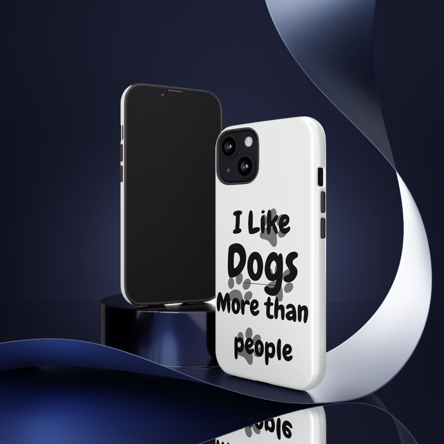 Dog Lover Tough Phone Case - "I Like Dogs More Than People"