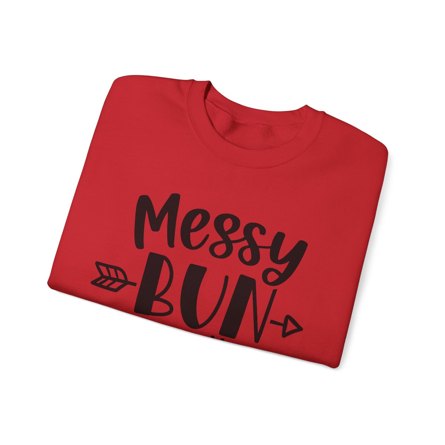 Messy Bun Mom Life Crewneck Sweatshirt - Unisex Heavy Blend™