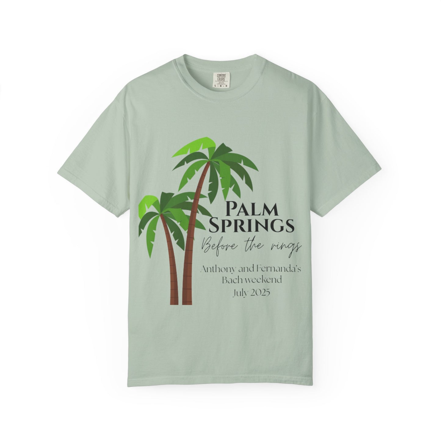 Palm Springs Wedding Unisex T-Shirt, Tropical Vacation Tee, Custom Graphic Shirt, Resort Wear, Summer Celebration Top