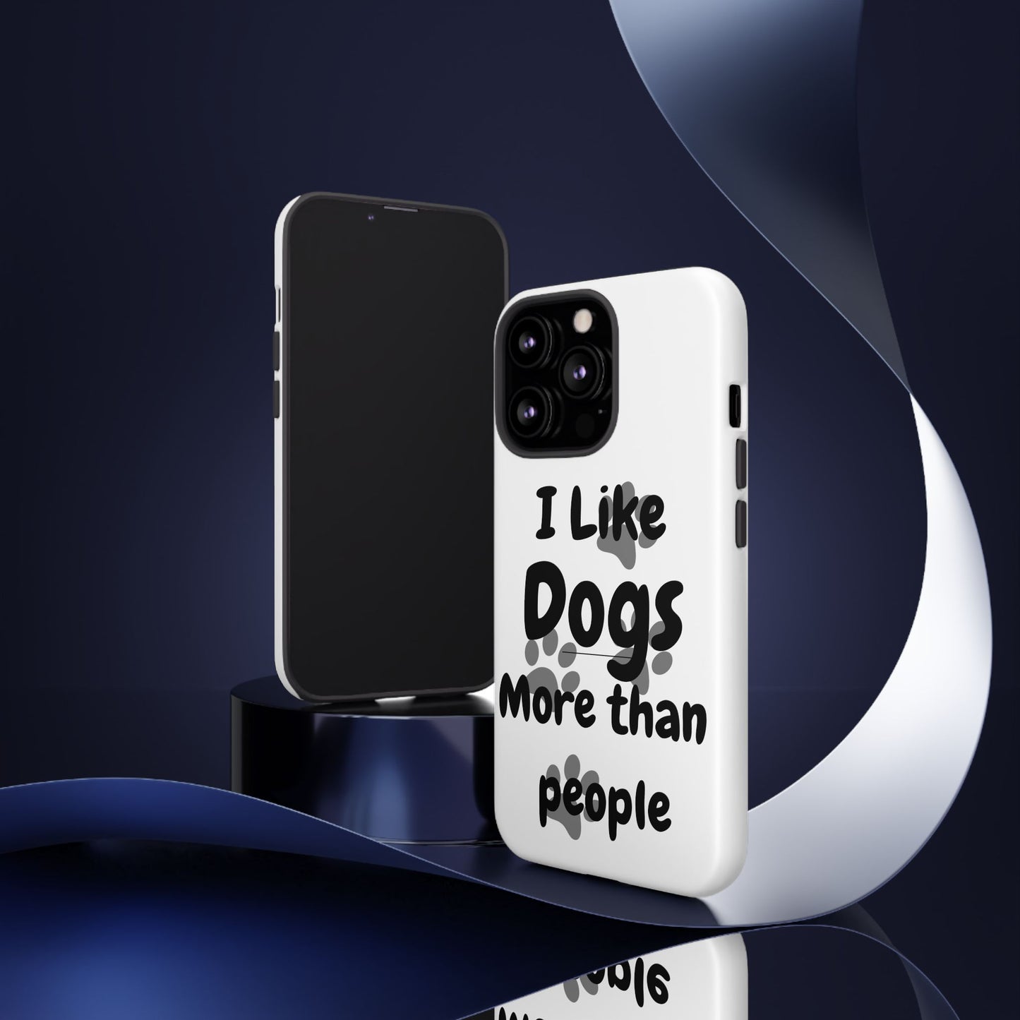 Dog Lover Tough Phone Case - "I Like Dogs More Than People"