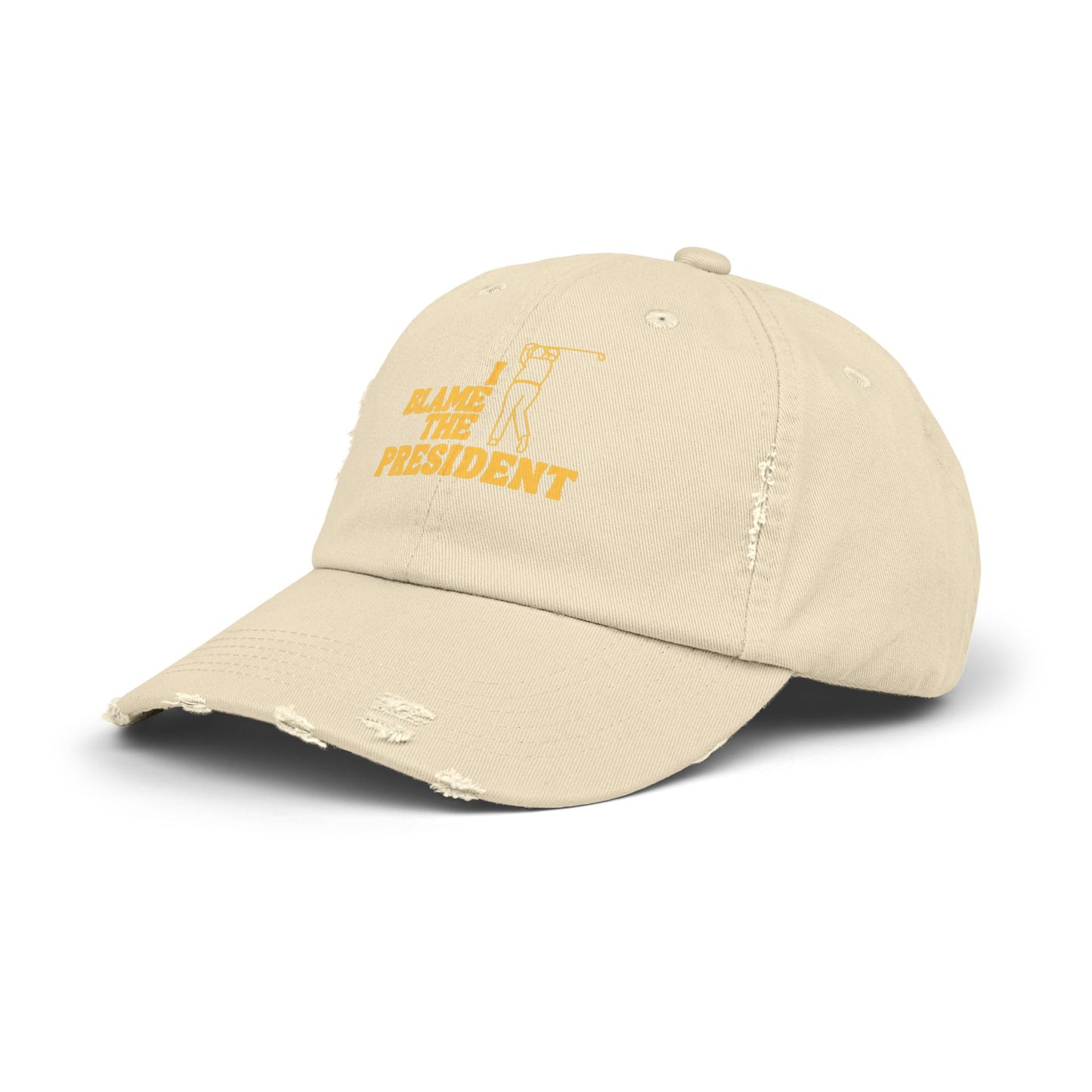 Unisex Distressed Cap - I Blame The President Golf Hat