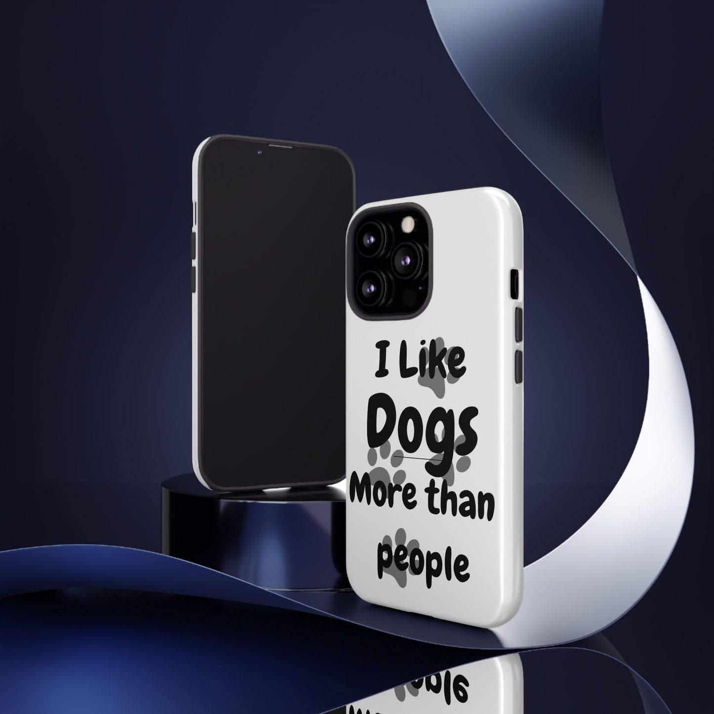 Dog Lover Tough Phone Case - "I Like Dogs More Than People"