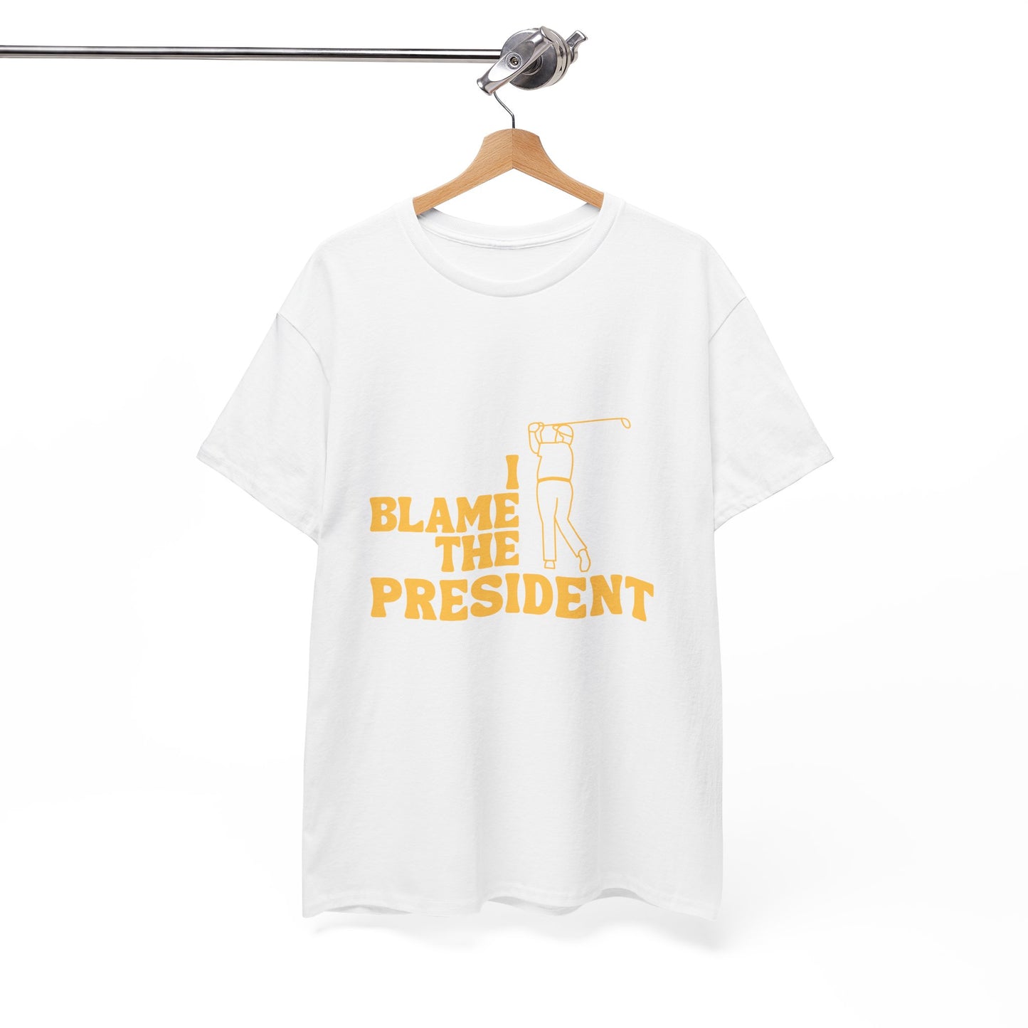 Unisex Heavy Cotton Tee - 'I Blame The President' Graphic T-shirt
