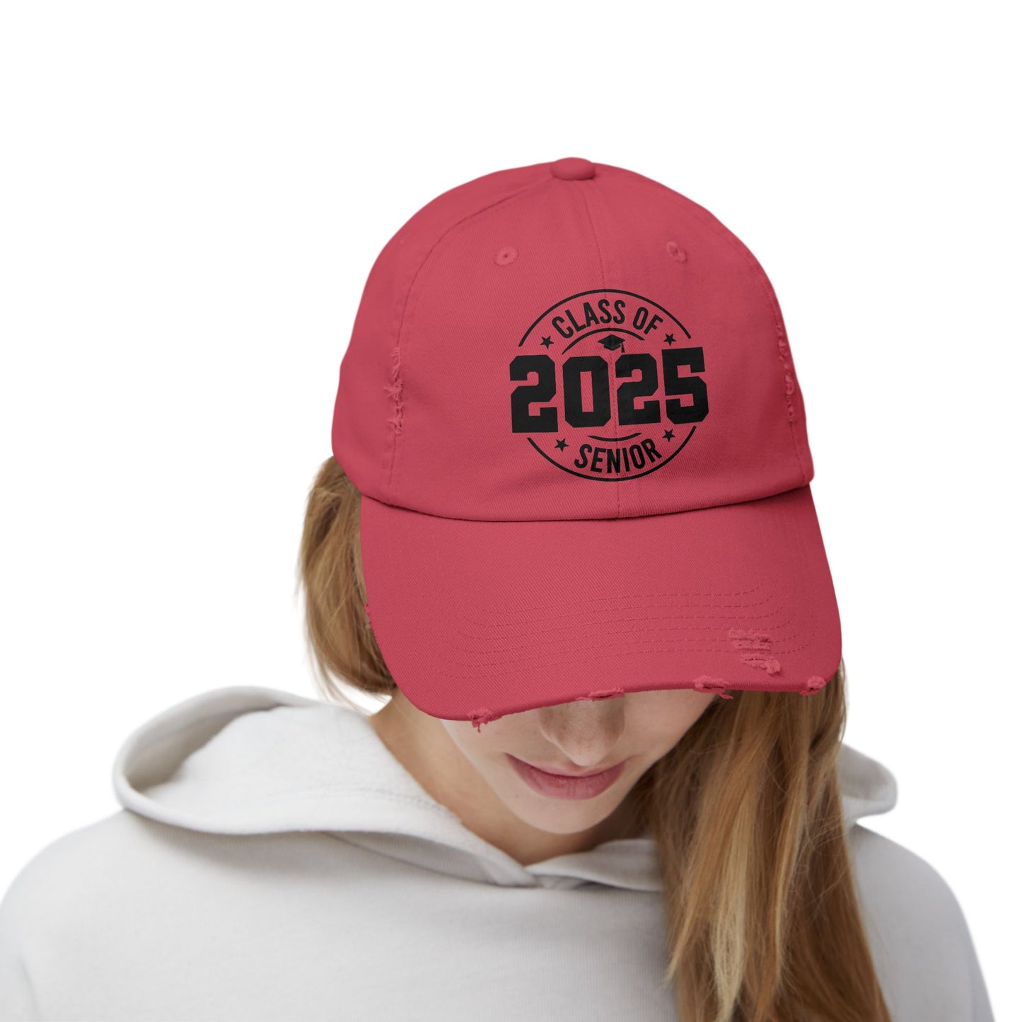 Class of 2025 Distressed Cap - Unisex Graduation Hat