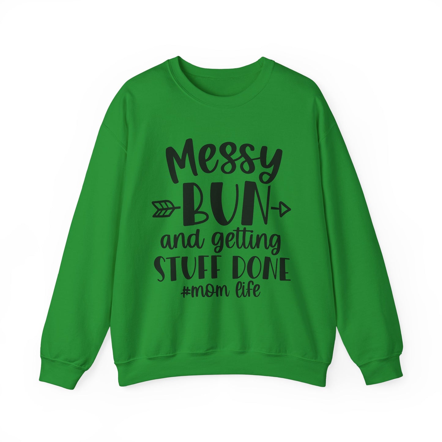 Messy Bun Mom Life Crewneck Sweatshirt - Unisex Heavy Blend™