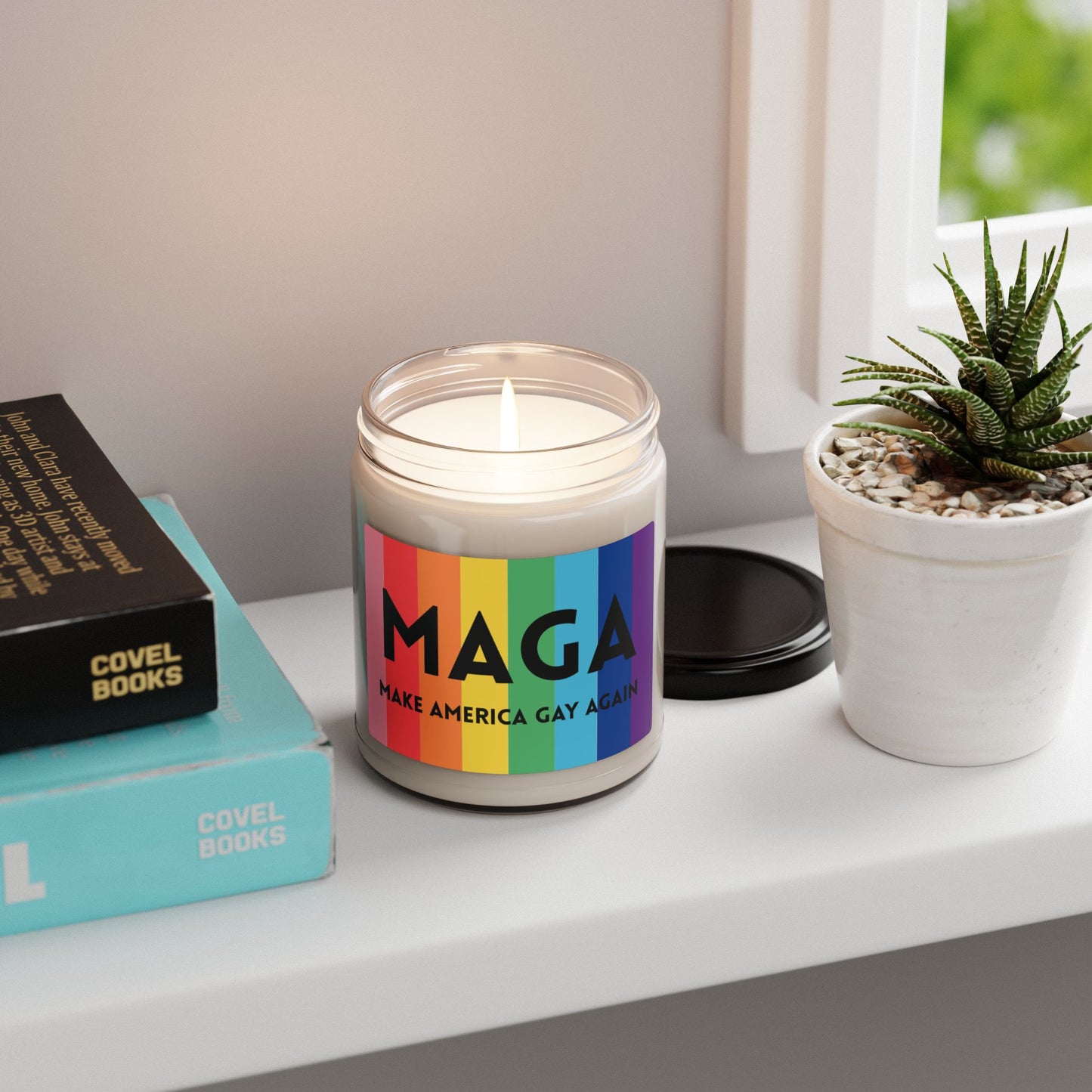 Rainbow Pride Scented Soy Candle - Make America Gay Again, 9oz