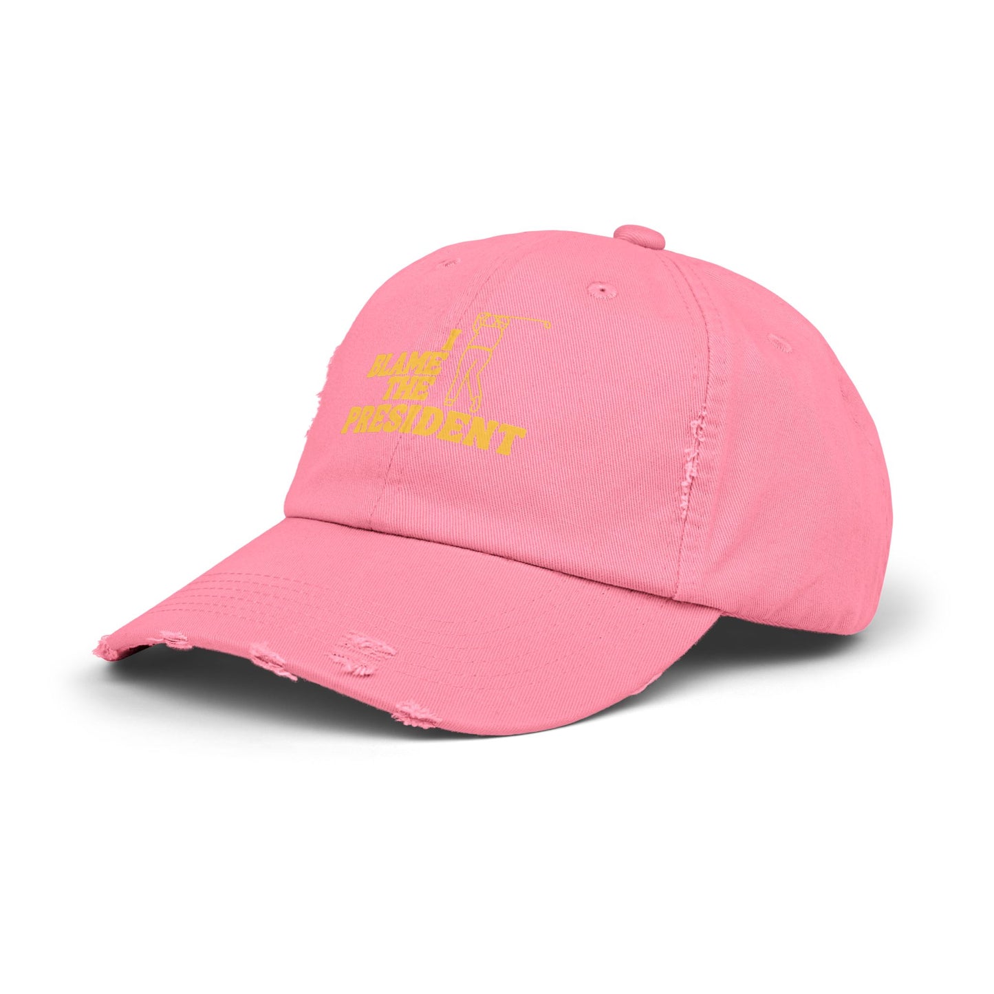 Unisex Distressed Cap - I Blame The President Golf Hat