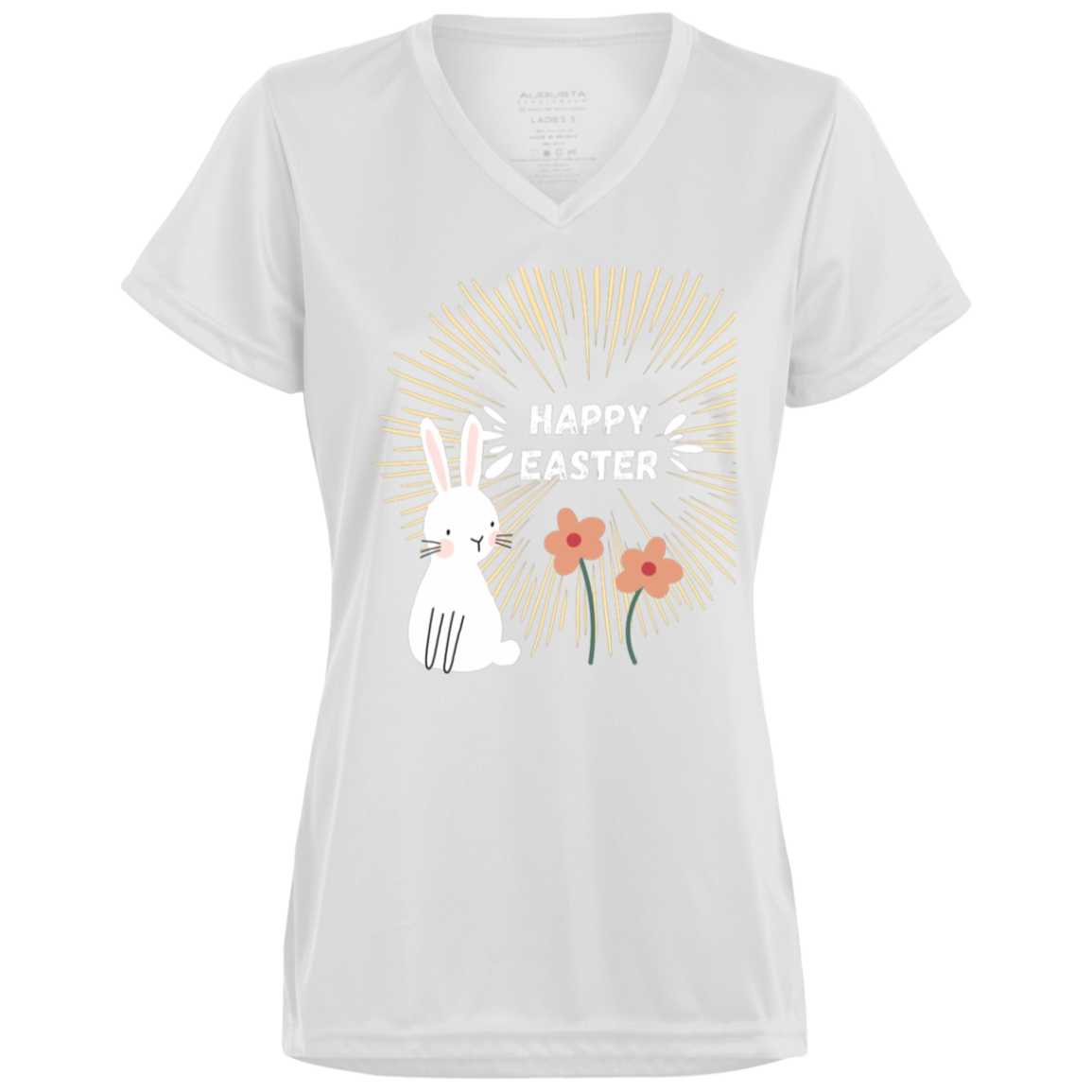 Bunny Ladies’ Moisture-Wicking V-Neck Tee