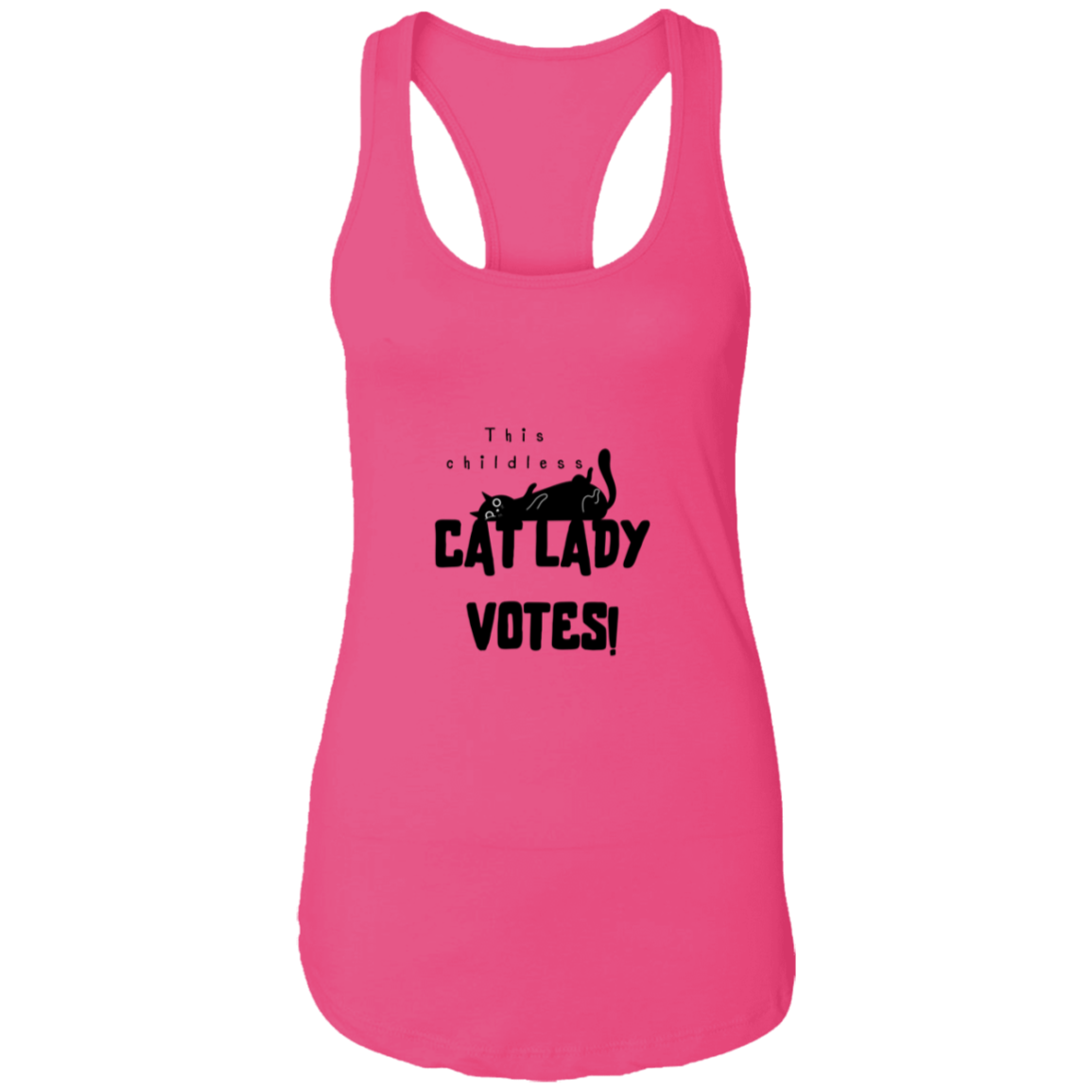 cat lady - transparent Cat Lady - Ladies Ideal Racerback Tank
