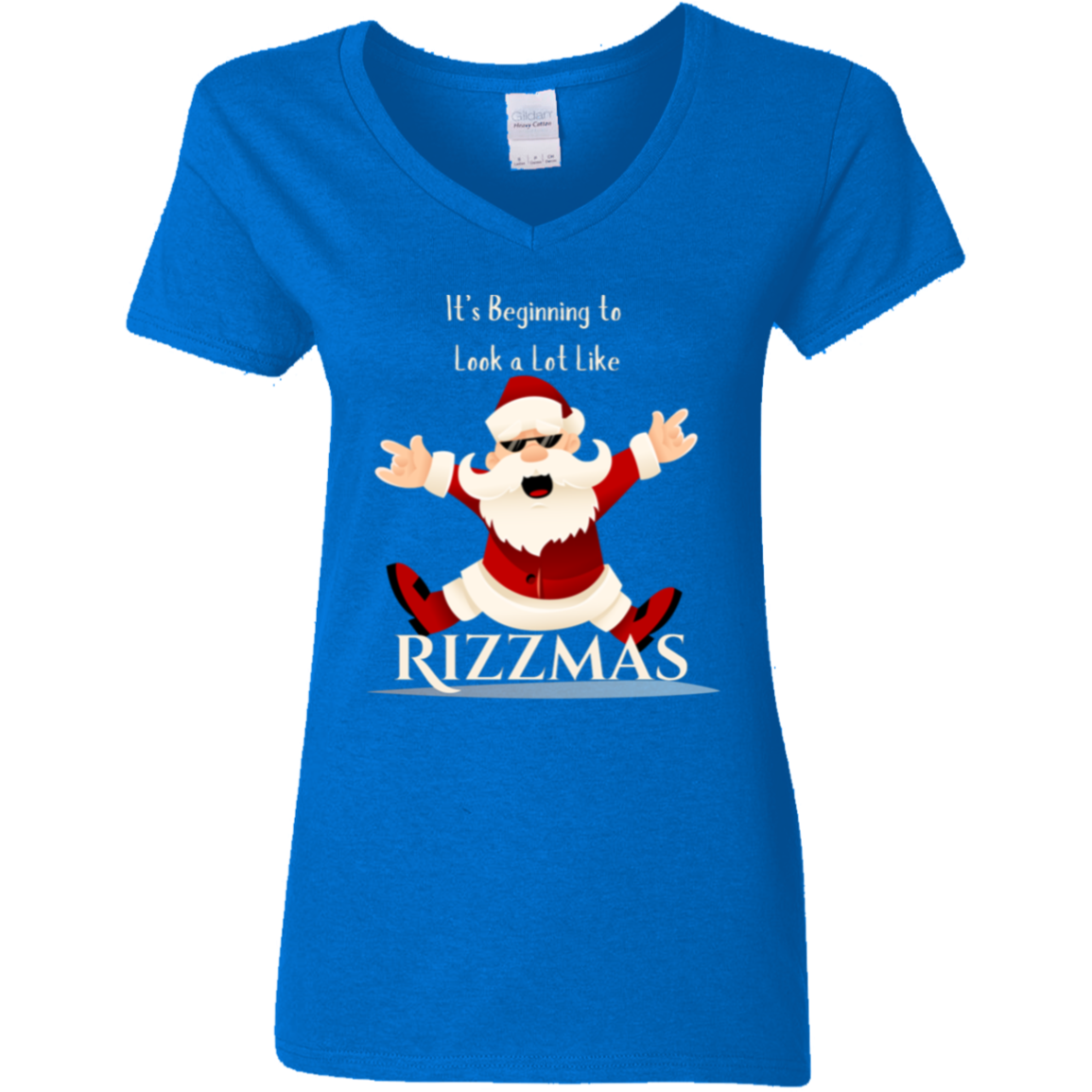 Rizzmas transparent Rizzmas Ladies' V-Neck T-Shirt