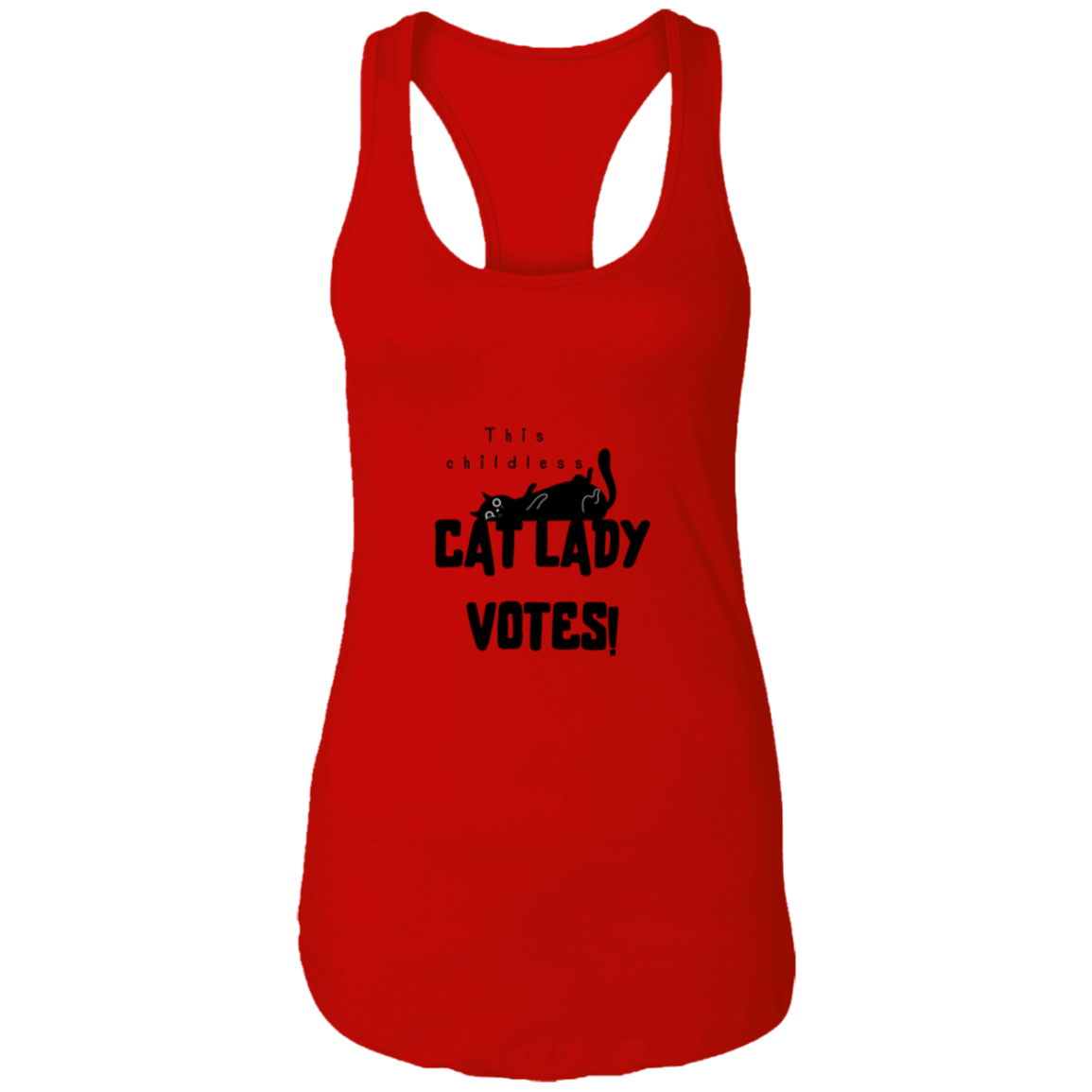 cat lady - transparent Cat Lady - Ladies Ideal Racerback Tank