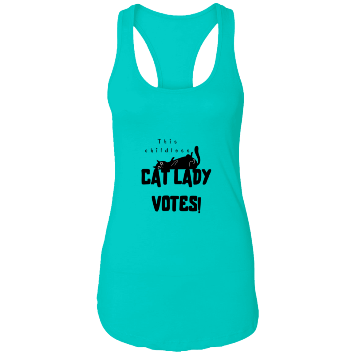 cat lady - transparent Cat Lady - Ladies Ideal Racerback Tank
