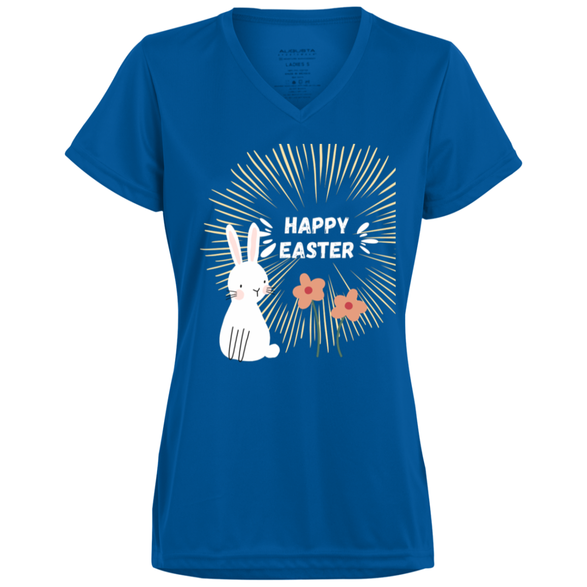 Bunny Ladies’ Moisture-Wicking V-Neck Tee