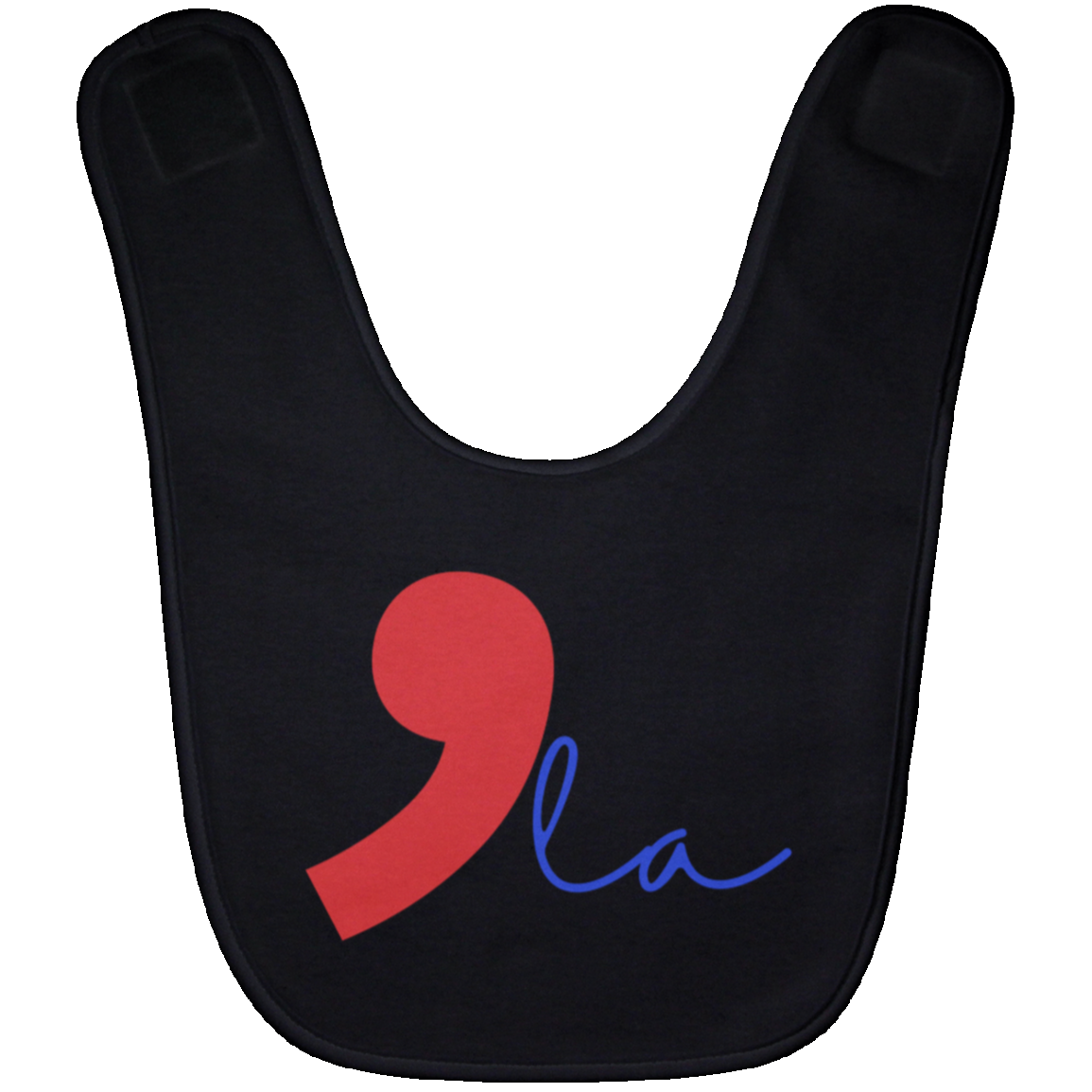 Red and blue kamala CommaLa BABYBIB Baby Bib