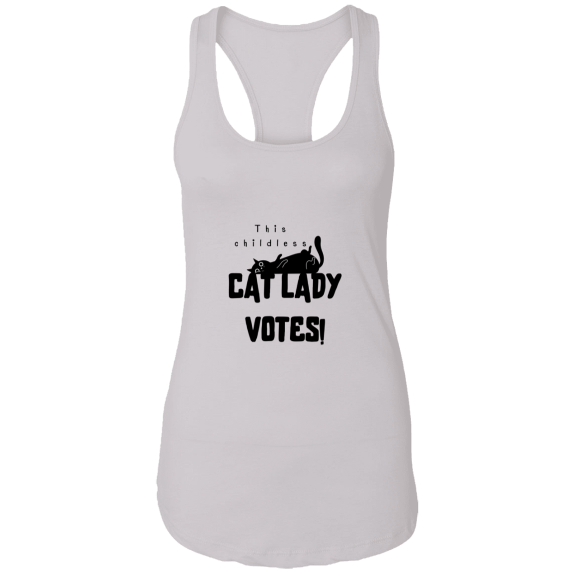 cat lady - transparent Cat Lady - Ladies Ideal Racerback Tank