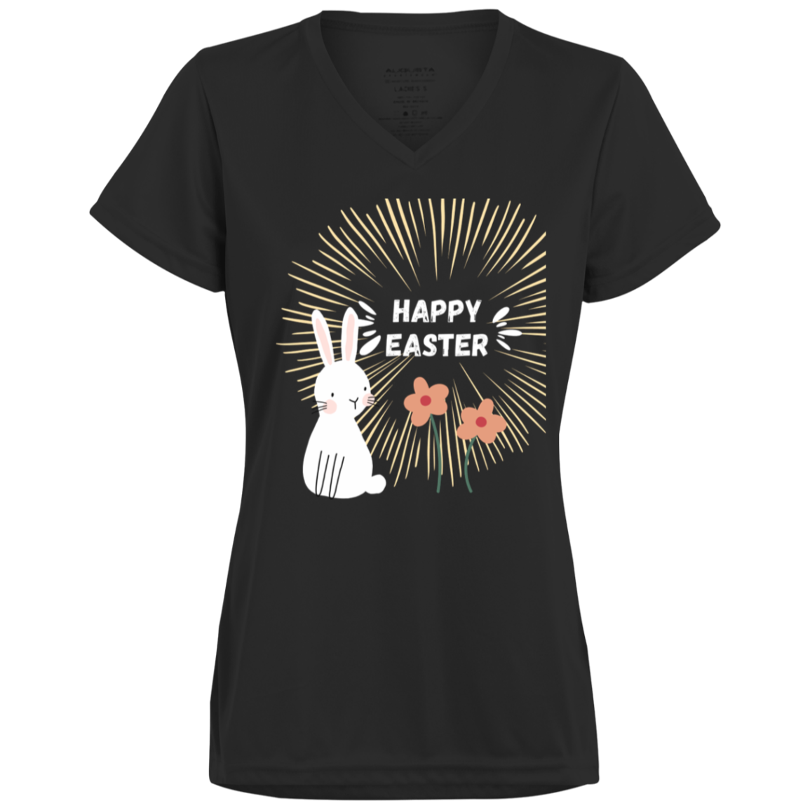 Bunny Ladies’ Moisture-Wicking V-Neck Tee
