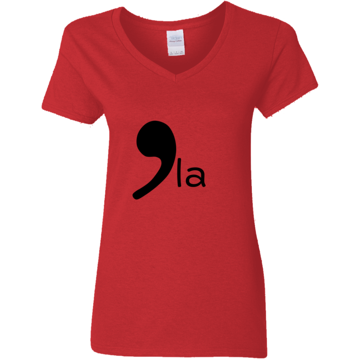 CommaLa Ladies 5.3 oz. V-Neck T-Shirt