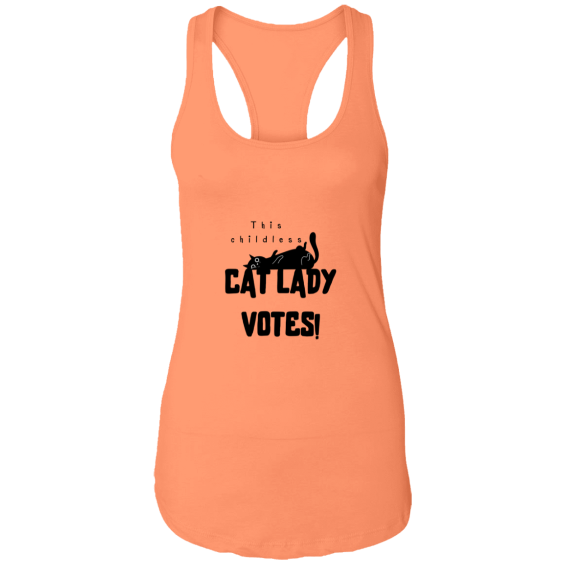 cat lady - transparent Cat Lady - Ladies Ideal Racerback Tank
