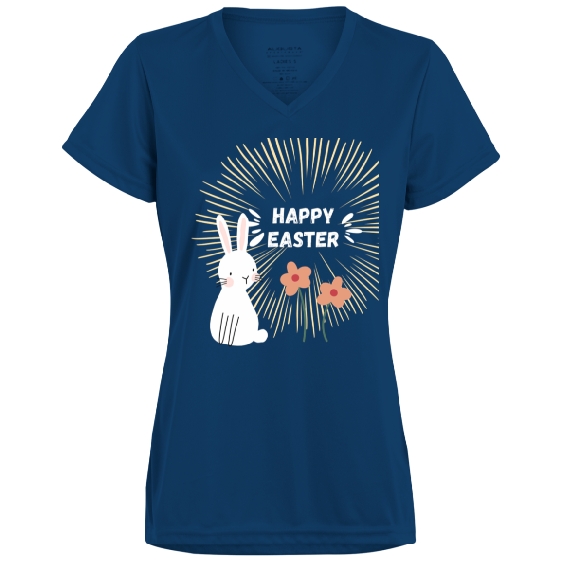 Bunny Ladies’ Moisture-Wicking V-Neck Tee