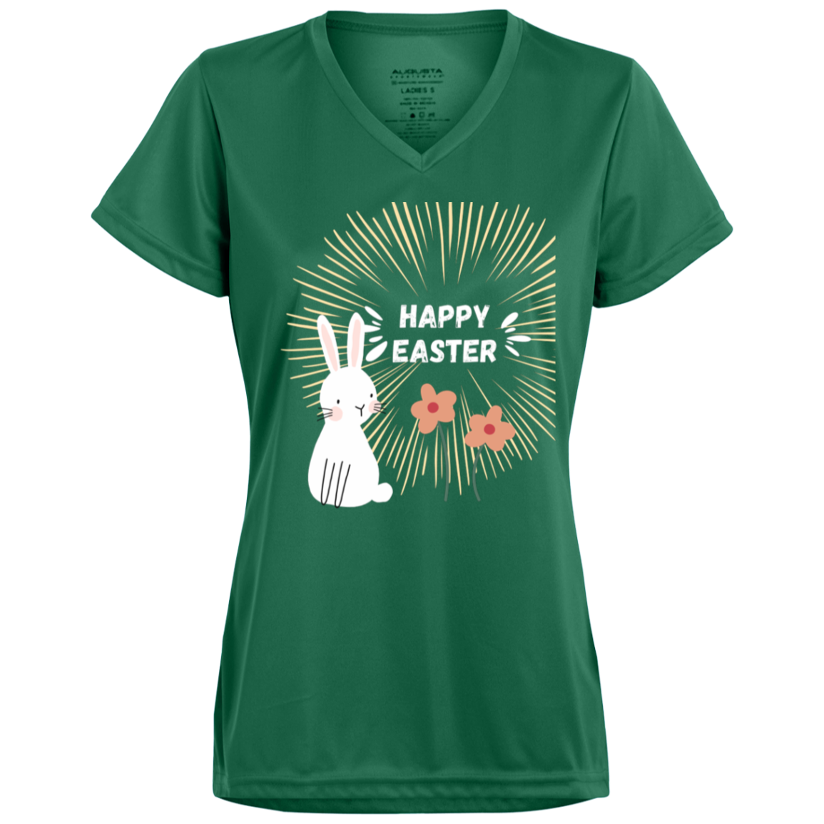 Bunny Ladies’ Moisture-Wicking V-Neck Tee