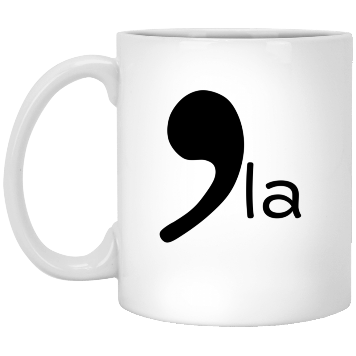 CommaLa 11oz White Mug