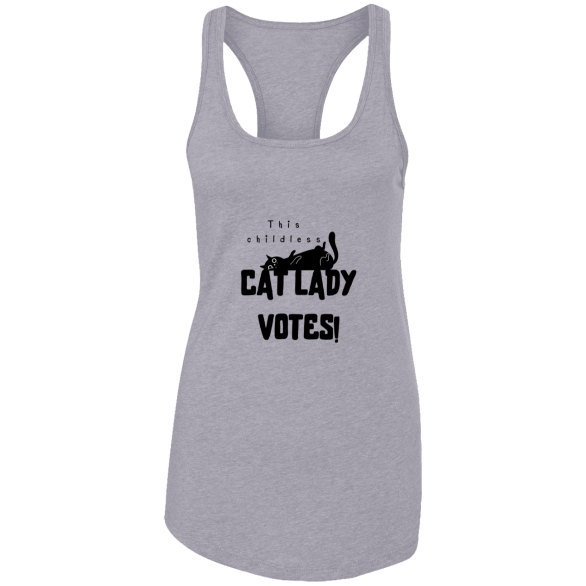 cat lady - transparent Cat Lady - Ladies Ideal Racerback Tank