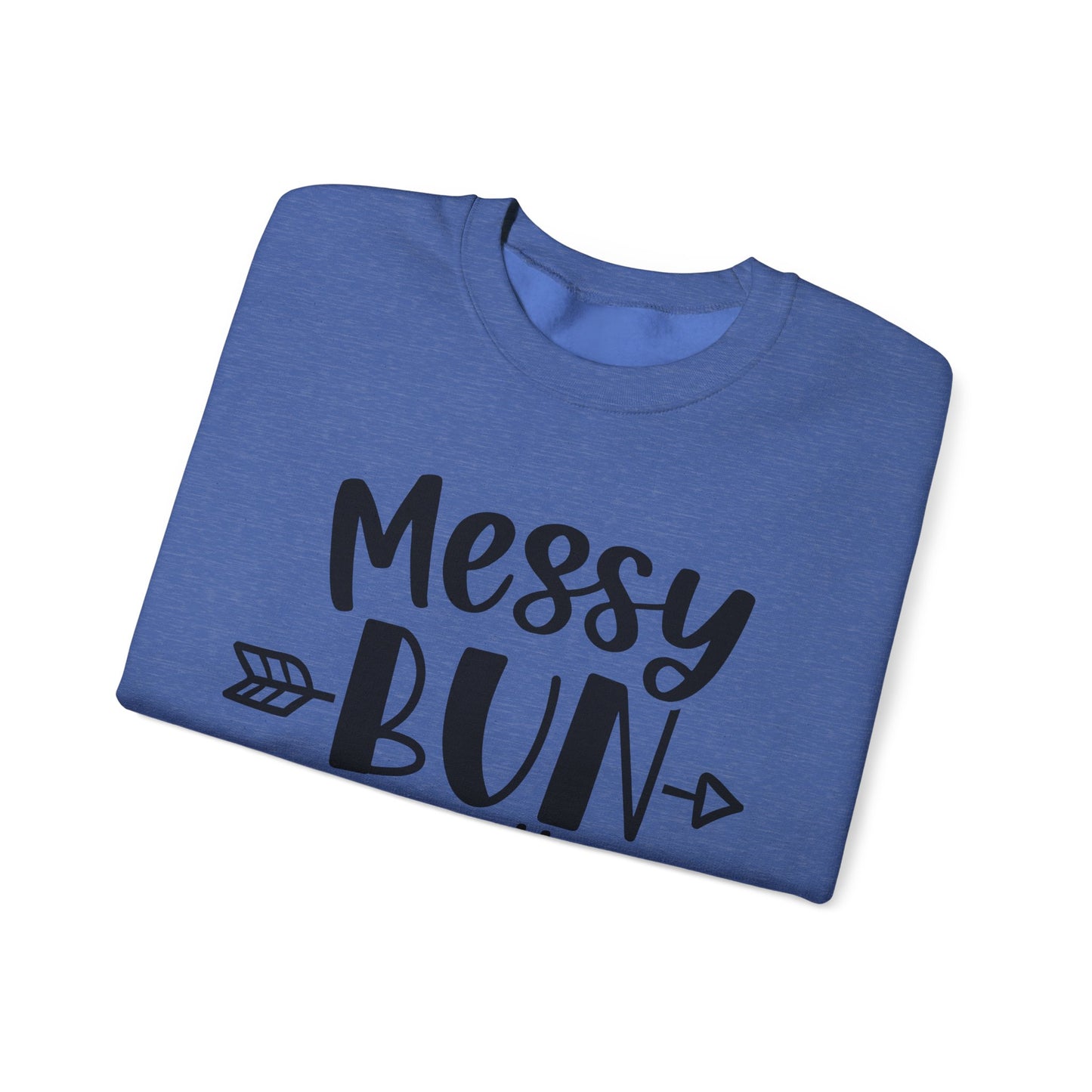 Messy Bun Mom Life Crewneck Sweatshirt - Unisex Heavy Blend™