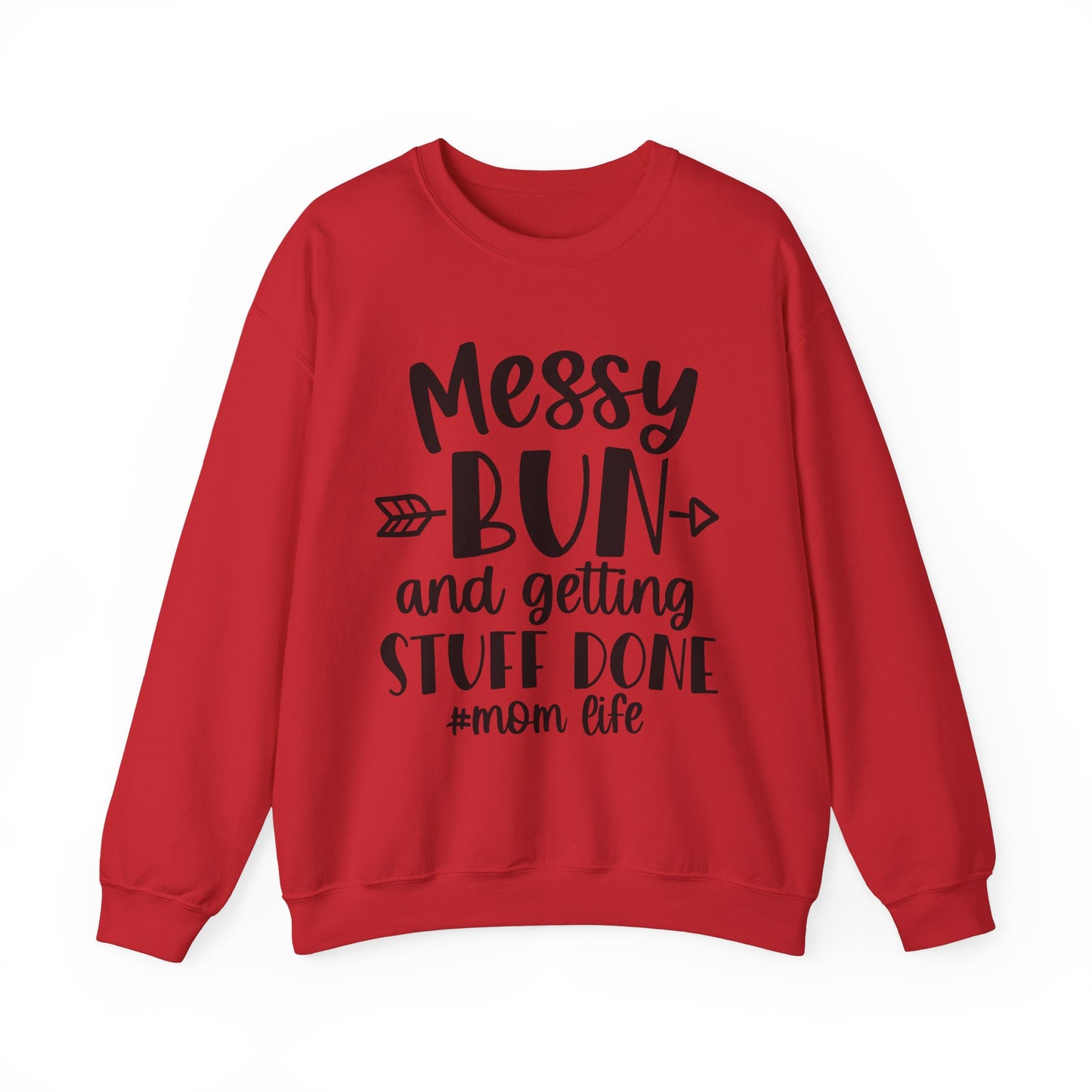 Messy Bun Mom Life Crewneck Sweatshirt - Unisex Heavy Blend™