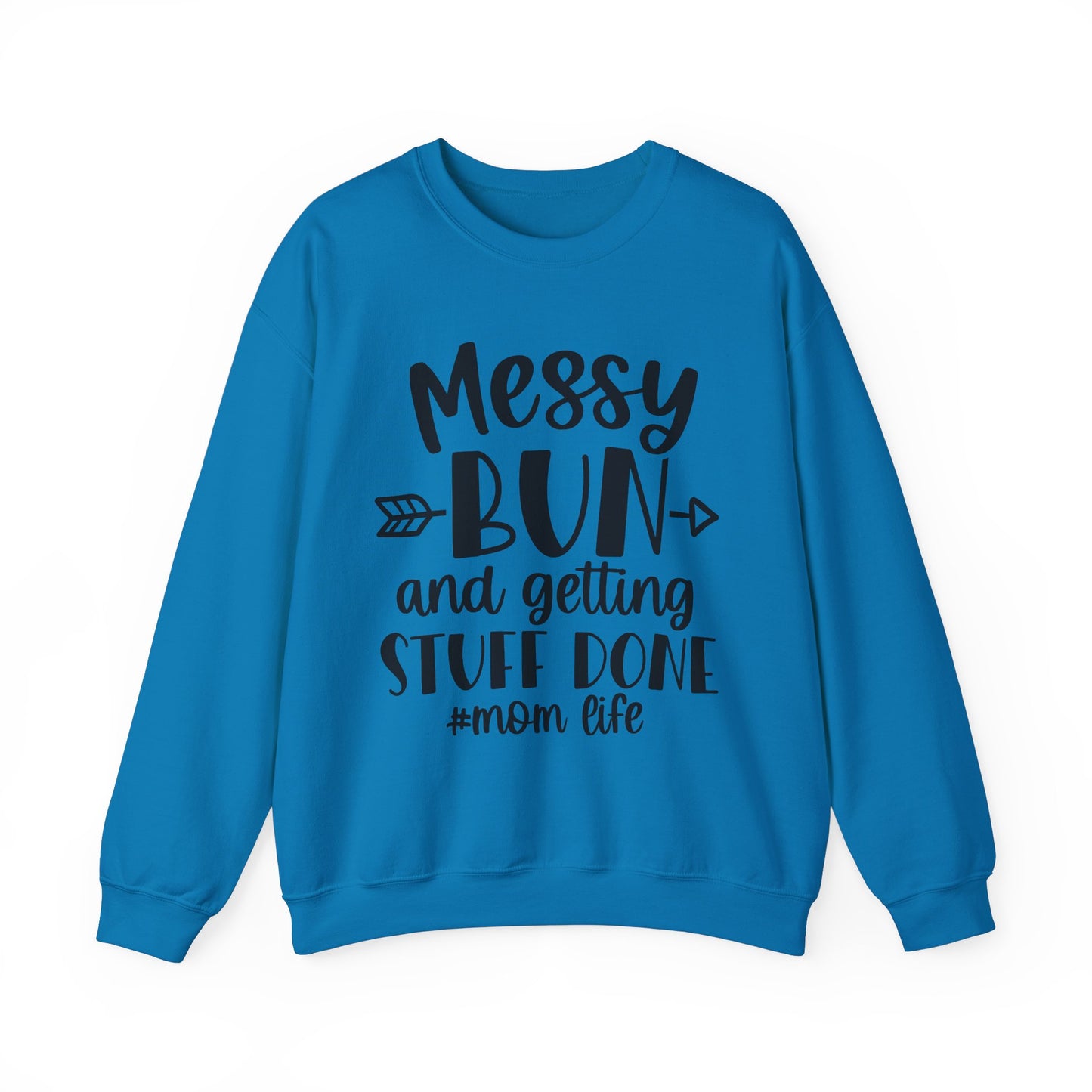 Messy Bun Mom Life Crewneck Sweatshirt - Unisex Heavy Blend™