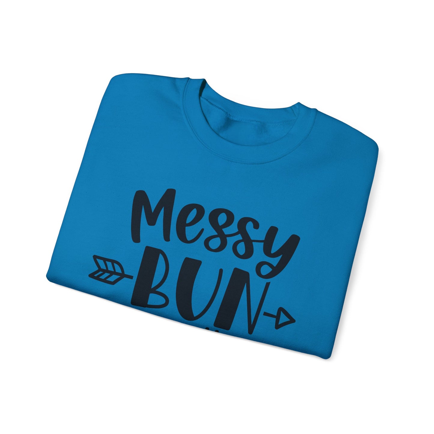 Messy Bun Mom Life Crewneck Sweatshirt - Unisex Heavy Blend™