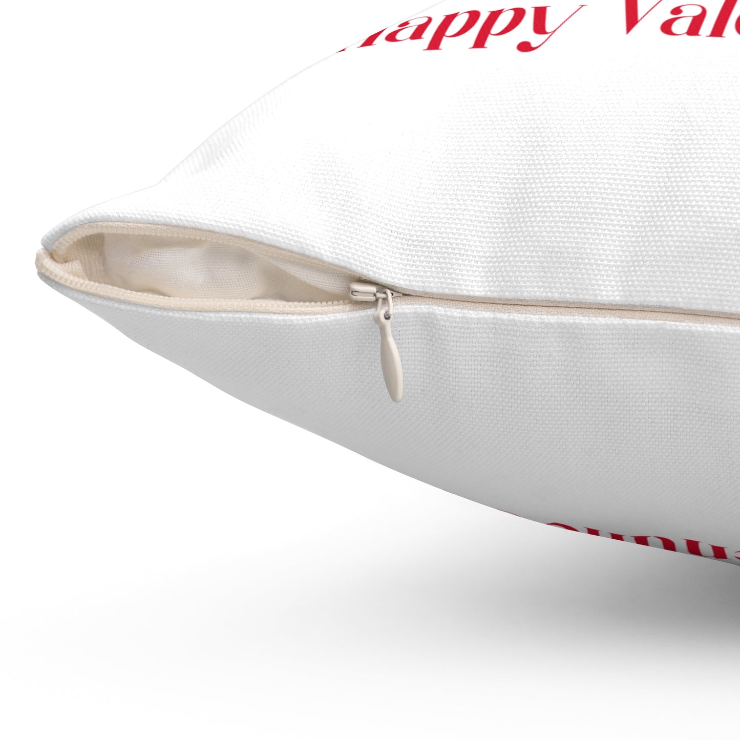Valentine's Gnome Love Pillow — 'Happy Valentine's Day' Decorative Throw Pillow