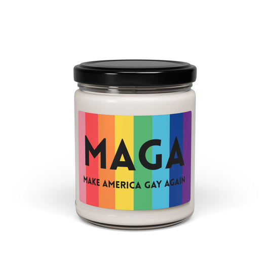 Rainbow Pride Scented Soy Candle - Make America Gay Again, 9oz