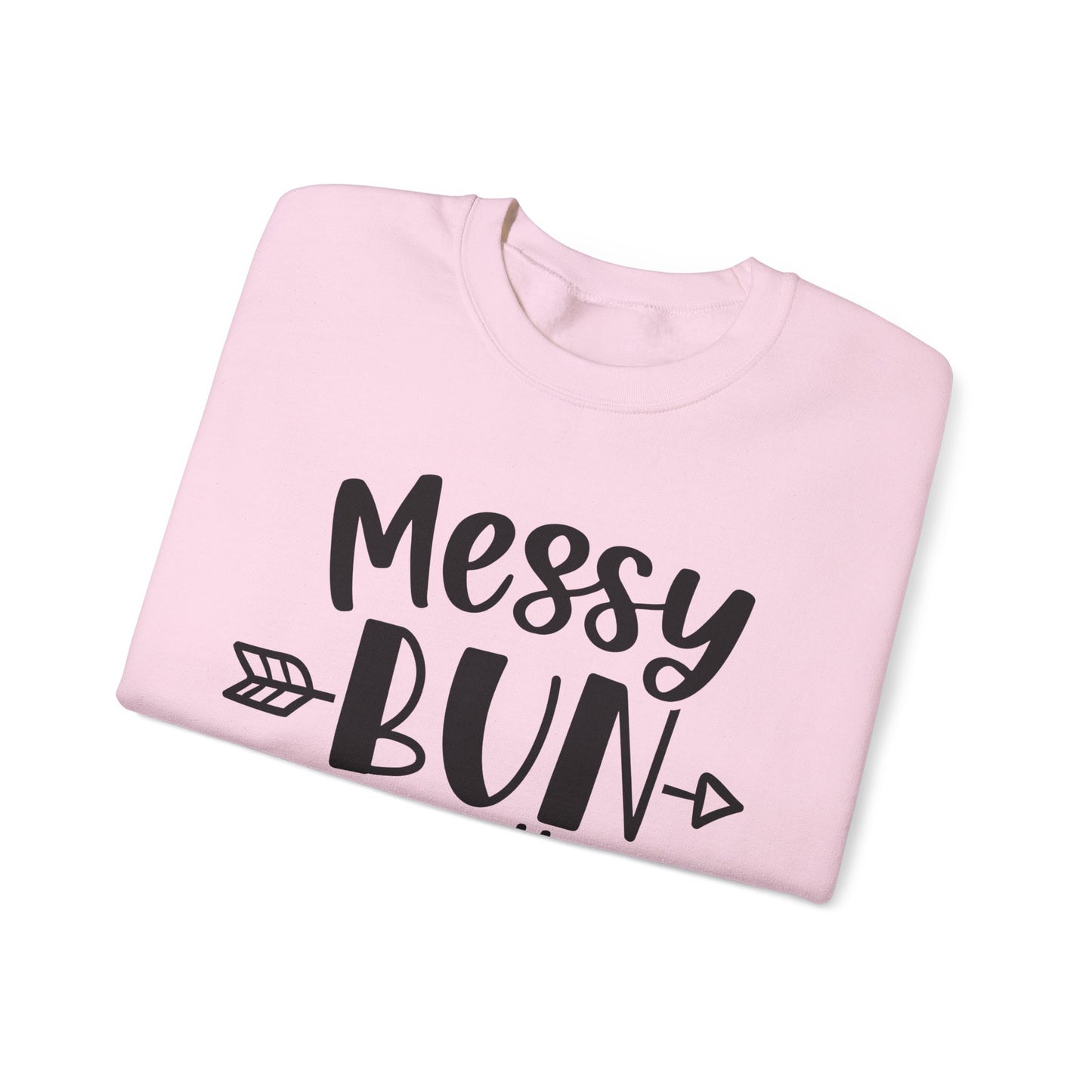Messy Bun Mom Life Crewneck Sweatshirt - Unisex Heavy Blend™