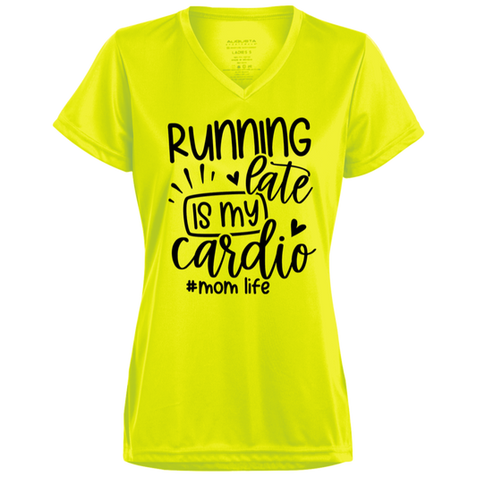 Running Late 1790 Ladies’ Moisture-Wicking V-Neck Tee