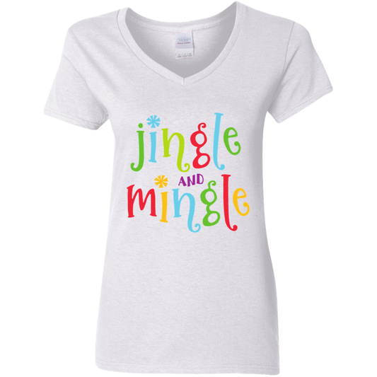 Jingle and Mingle transparent Jingle and Mingle Ladies' V-Neck T-Shirt