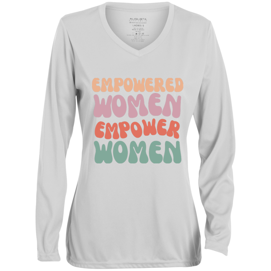 Empowered Women 1788 Ladies' Moisture-Wicking Long Sleeve V-Neck Tee