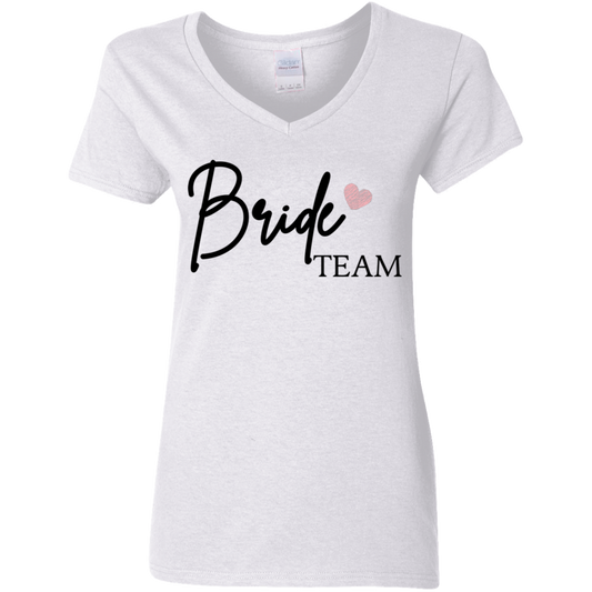 Bride Team Ladies' 5.3 oz. V-Neck T-Shirt