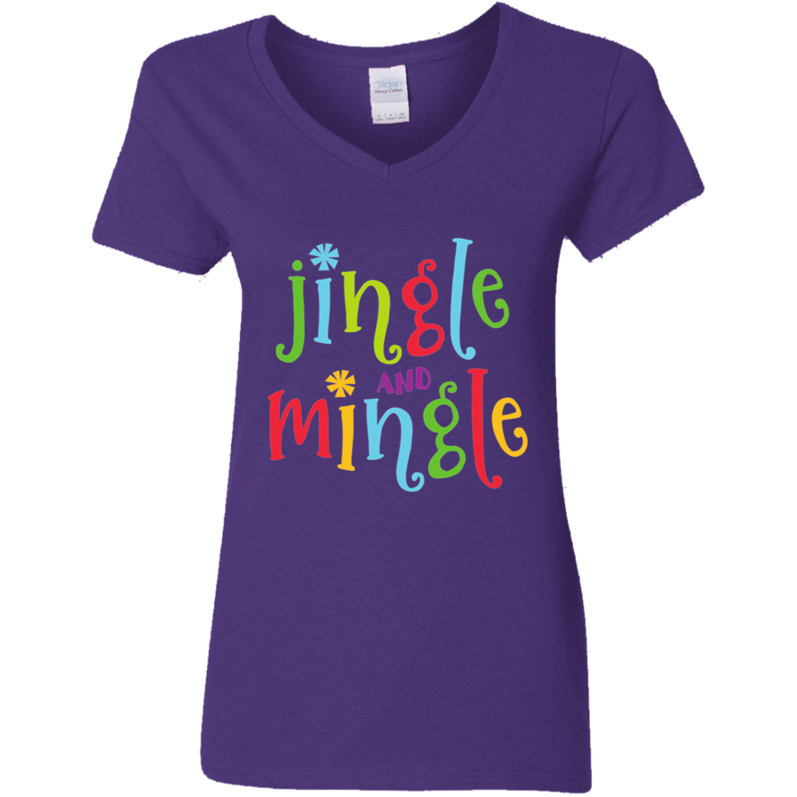 Jingle and Mingle transparent Jingle and Mingle Ladies' V-Neck T-Shirt