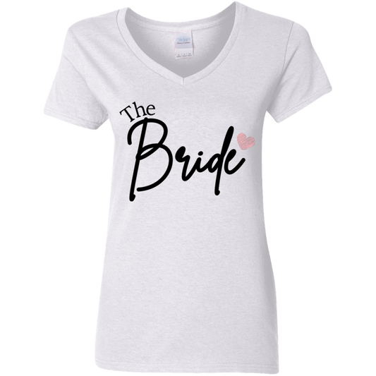 The Bride Ladies' 5.3 oz. V-Neck T-Shirt