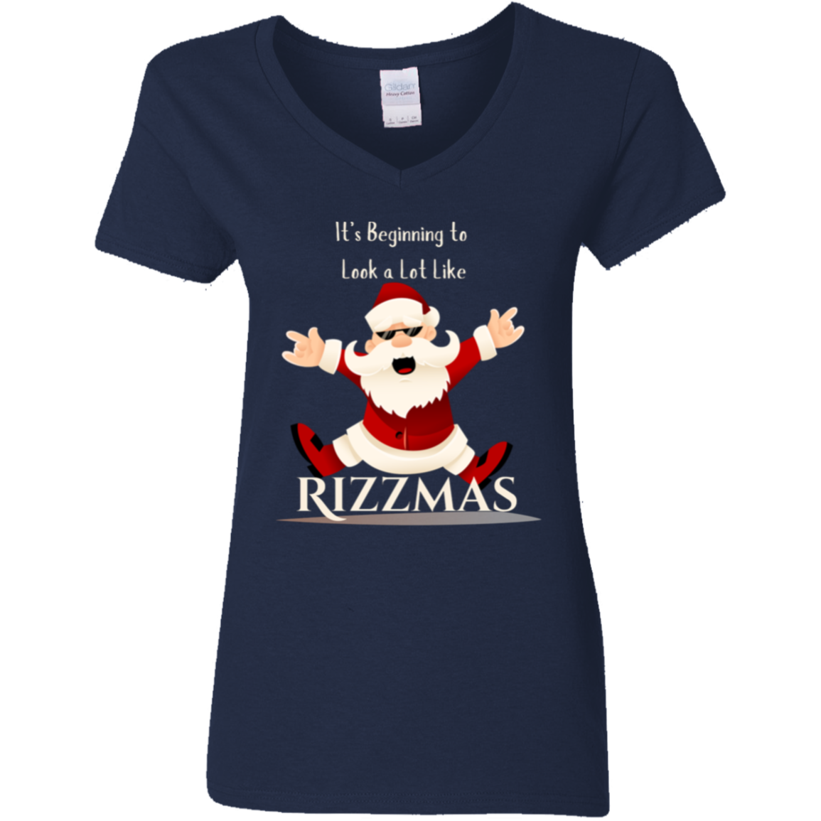 Rizzmas transparent Rizzmas Ladies'  V-Neck T-Shirt