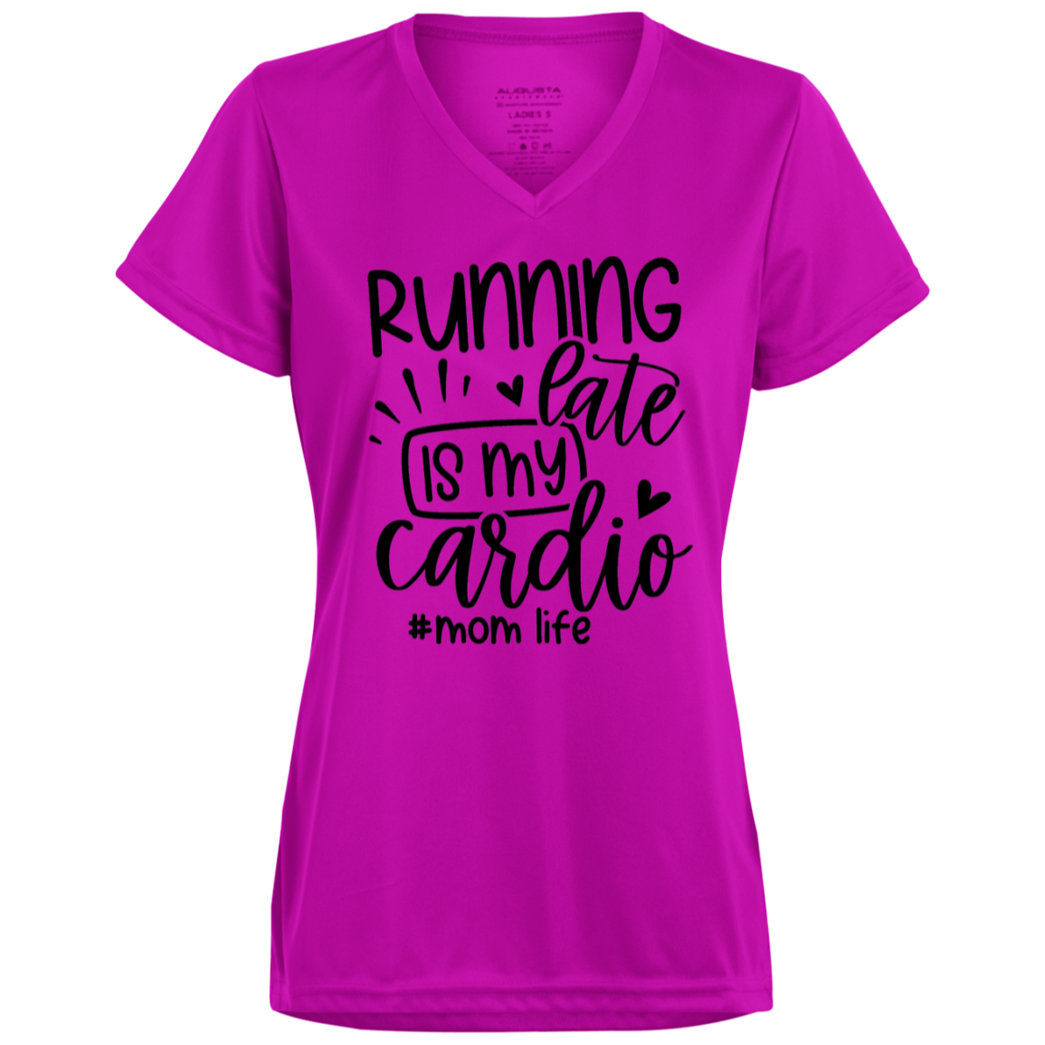 Running Late 1790 Ladies’ Moisture-Wicking V-Neck Tee