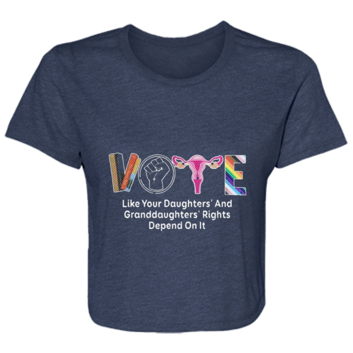 Vote Ladies' Flowy Cropped Tee
