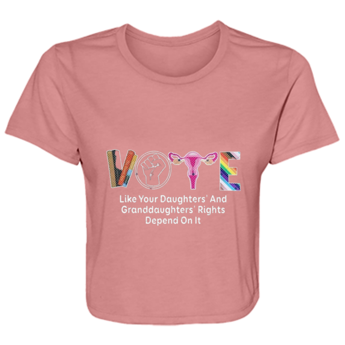 Vote Ladies' Flowy Cropped Tee