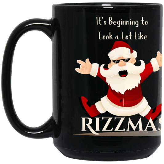 Rizzmas transparent Rizzmas 15oz Black Mug